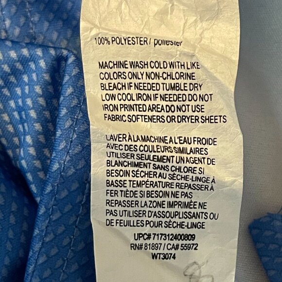 Ben Hogan Performance Mens S/S Polo Shirt Blue Striped Size S Golf Shirt - Picture 5 of 13